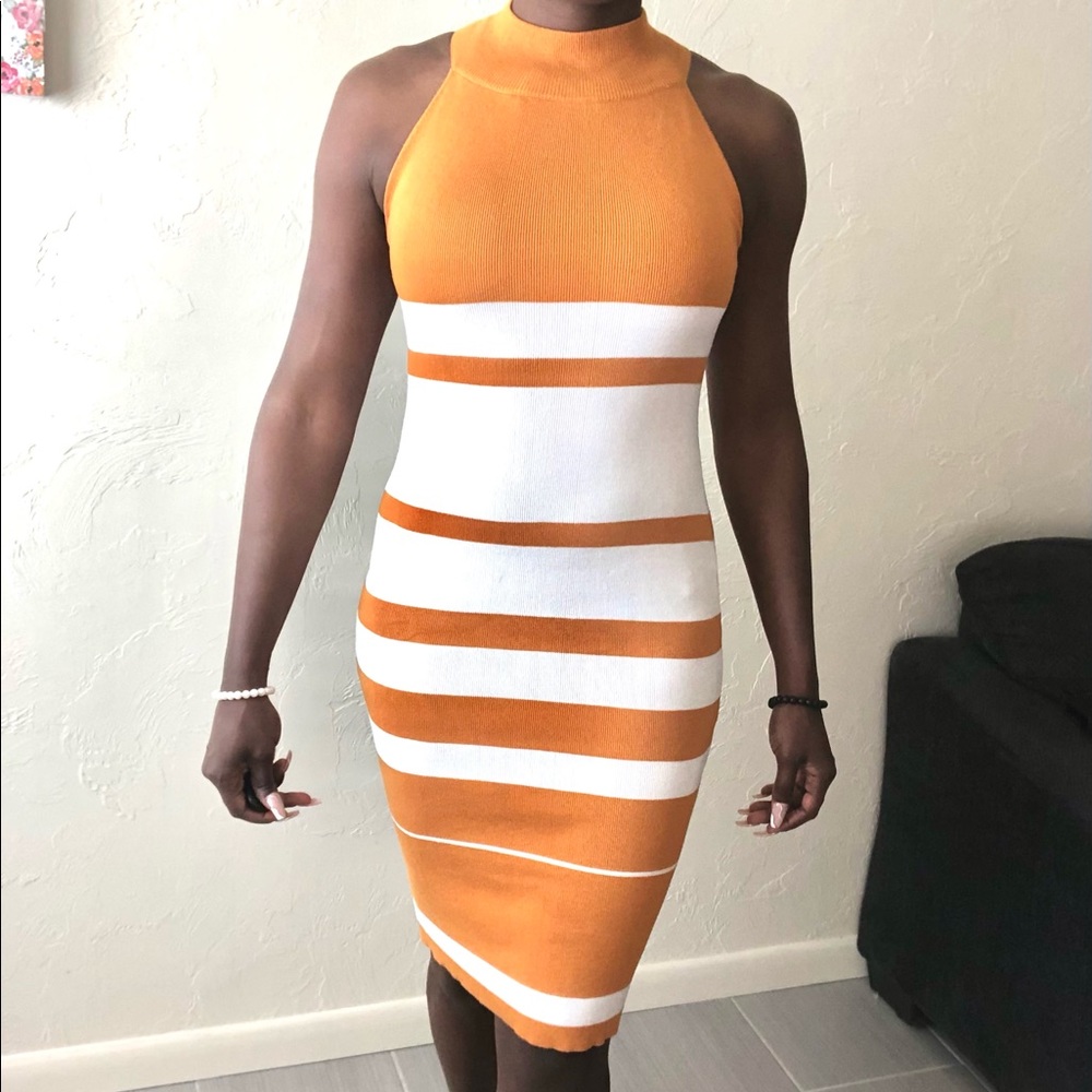 Striped Orange and White dress